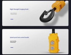 Electric Hoist 220V Home Remote Control Portable Suspended Hoist Lifting Crane