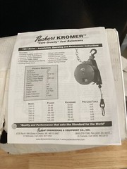 ACKERS KROMER Tool Balancer 7241-3 Non-Locking, 99 lb Max. Tool Wt, 6.6 ft Cable