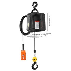 3-in-1 Portable Electric Hoist Winch 1100lbs Wired/Wireless Remote Control