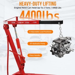 2Ton/4400LBS Engine Hoist Lift Folding Engine Crane Cherry Picker Hydraulic Shop