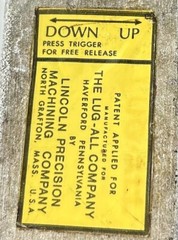 LUG ALL MODEL 1000-15 1/2 TON CABLE Hoist Lincoln Precision Made In USA 🇺🇸