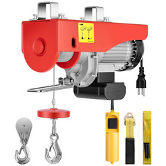 Electric Hoist, 110V 1320 Lbs Winch with Remote Control, Zinc-Plated Steel Wire