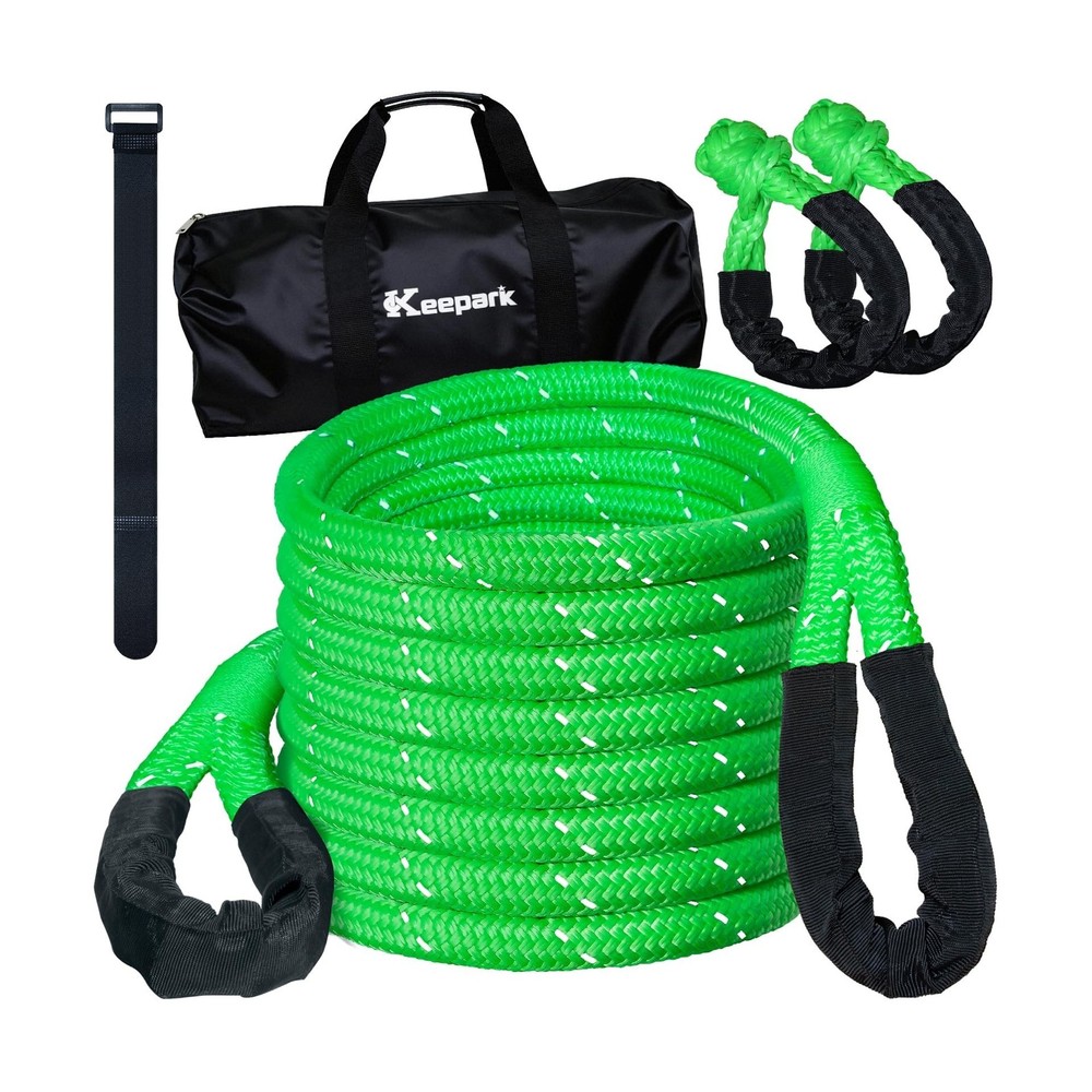 Kinetic Recovery Rope Tow Strap – 1″ x 30ft – 36,500lb Breaking Strength with…