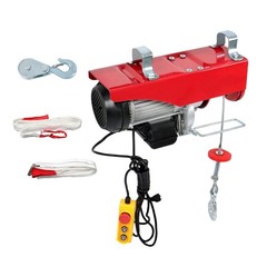 1600W 110V 2200lbs 14ft Crane Winch Wired Remote Control Mini Electric Hoist