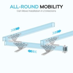 6+2 Wheel Hoist Trolley Kit, Roller Limit, Anti-Lock & Anti-Fall, Garage/Worksho