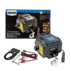 Reese TowPower 2000 Pound Capacity Electric Winch w/Wire Remote