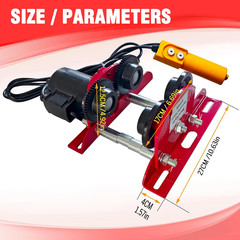 Electric Trolley for Power Hoist 1100LBS Capacity,Fit 2.68-4.33 in I-Beam,Push G