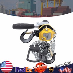 0.25T/ 550Lbs Lever Block Chain Hoist Come Along Puller Ratchet Type 5ft Lifting