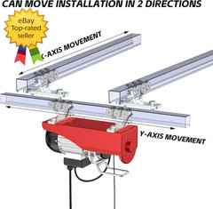 6 Wheel Hoist Trolley Assembly Fits 1 58 Inch Strut Channel Silent Heavy Rollers