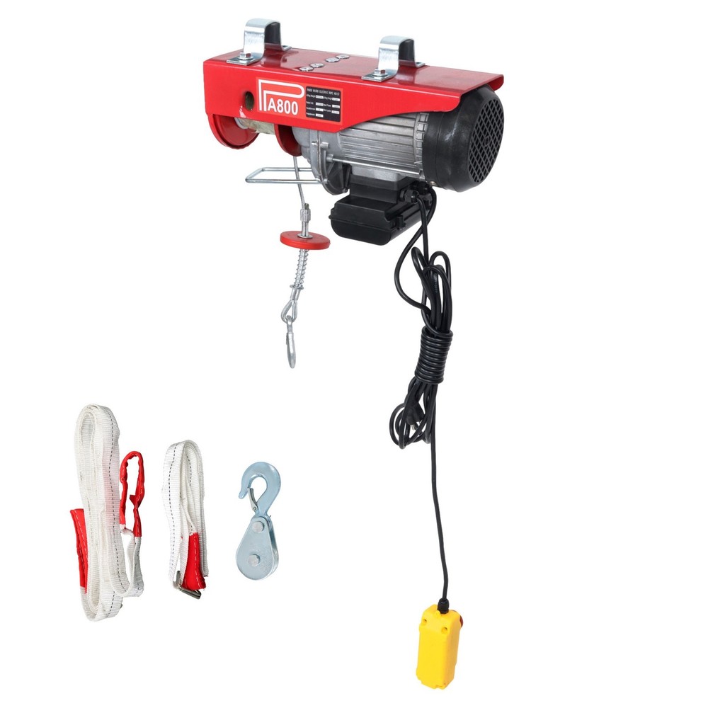 Wired Remote Control Crane Winch Mini Electric Hoist 1350W 1760lbs 14ft/4.2m