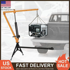 1000lb Truck Crane Hoist Hydraulic Hitch Mount Adjustable Hoist Lift 360° Swivel