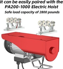 6 Wheel Heavy-Duty Hoist Trolley for Electric Hoist – Silent & Strong