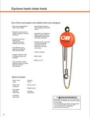 CMCO CYCLONE SERIES 646 MANUAL HAND CHAIN HOIST – 4 TON CAPACITY – 10 FT LIFT