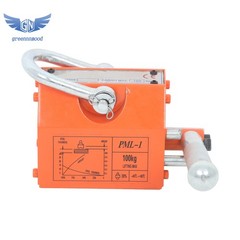 Magnetic Lifter Lifting Magnet Hoist 220lbs/100 kg 2.5 Safety Factor Orange