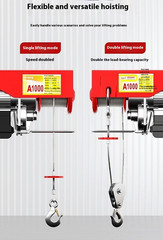 Mini Electric Hoist 220v Home Small Crane Construction Winch Lifter