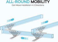 Heavy Duty Hoist Trolley 8 Wheel Unistrut Rollers for Garage Workshop Industrial
