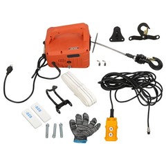 1100LBS 1500W Wire and Wireless Remote Control 3-in-1 Portable Electric Hoist