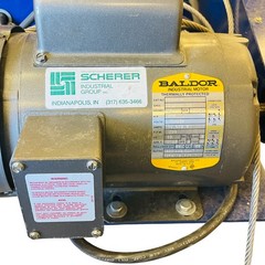 My-Te 510/9D Heavy Duty Winch Hoist 2000LB with Baldor L3507M Motor 3/4 HP