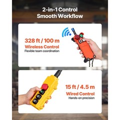 Electric Chain Hoist 2200lb, 20ft Lift Height, Dual-Speed, G80 Alloy Chains