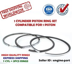4.155″ +.030 4.75mm Piston Rings Set Fit For Chevy 400 SBC V8 Mahle 40141CP.030