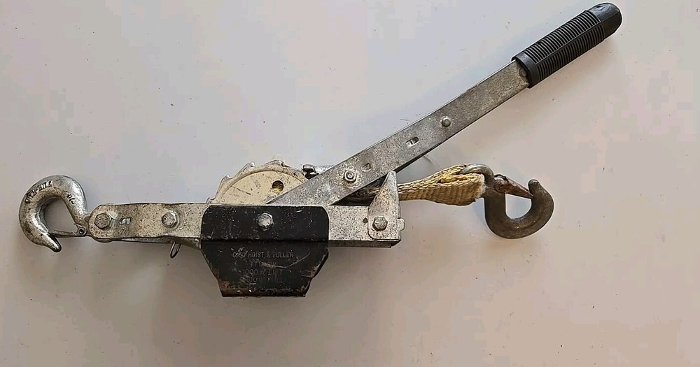 Ohio Vintage Rope Hoist & Puller 1000LB Lift 2000LB Pull TT1-8W