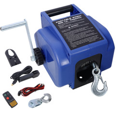 12V Trailer Winch Reversible Electric Winch For Boats up to 5000 lbs Rapid Mount