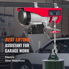 400-1000kg Electric Hoist Winch Crane Lift w/ Wired Remote Garage Shop