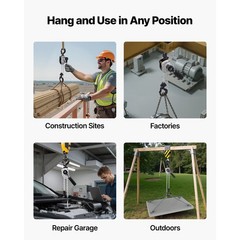 Manual Lever Chain Hoist, 550LBS Capacity, 10FT Lift, G80 Steel Chain, Dual Pawl