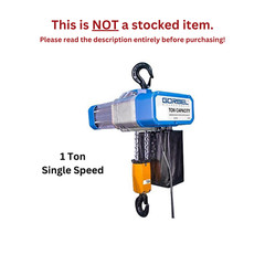 GORBEL GS ELECTRIC CHAIN HOIST, 1 TON CAPACITY, SINGLE SPEED