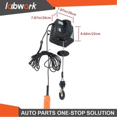 Labwork 3-in-1 Electric Hoist Winch Crane 1100LB Dual Remote Overload Safety