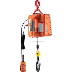 3-in-1 1100LBS Portable Electric Hoist Winch 25ft Lifting Hoist Steel Rope