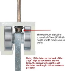 2Pk 6 Wheel Trolley Assembly for Electric Hoist 1-5/8″ Wide Strut Channel Roller