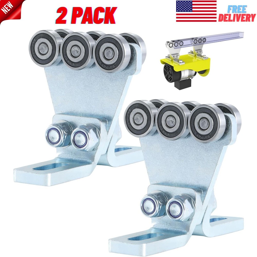 2Pk 6 Wheel Trolley Assembly for Electric Hoist 1-5/8″ Wide Strut Channel Roller