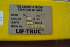 CALDWELL 36-2.4 Battery Lifting Beam: , 4,800 lb Working Load , 36 inch , Fixed