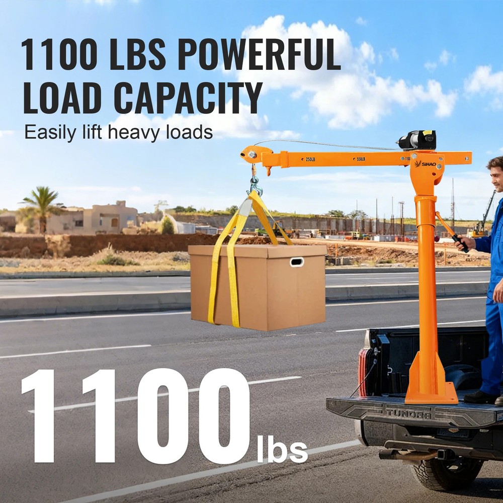 SIHAO Vehicle-Mounted Crane Winch 3500lbs 1100lbs Electric Trailer Off-Road Gear
