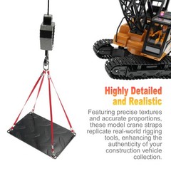 3PCS 1/50 Scale Crane Model Accessories Hoist Chains Lifting Straps Hooks F FWZD