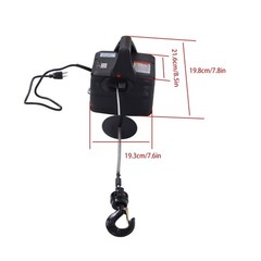 2in1 500-B Portable Electric Hoist Winch 1100lbs Wireless Remote Control 1500W