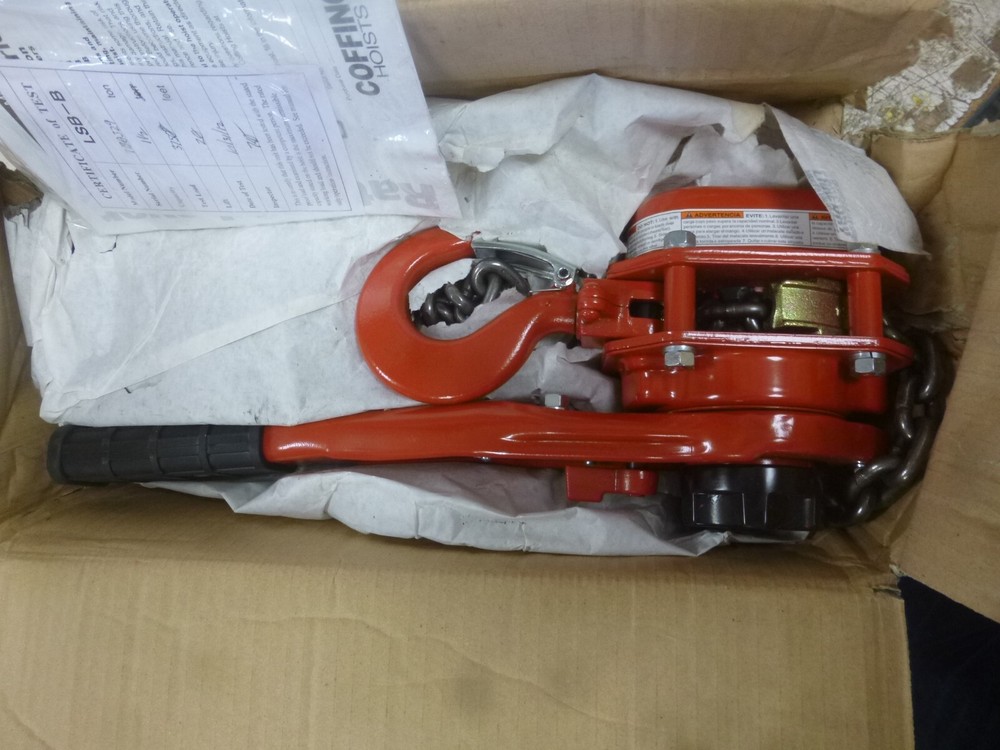 Coffing 09433W Ratchet Lever Hoist LSB-3000B, 1.5 Ton Capacity, 20′ Lift Height