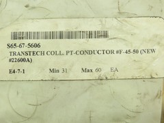 Conductix F-45-50 Copper Head Conductor Rail Joint F35 PT 4 Bolt Lot of 5