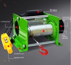 Quick-Lifting Electric Hoist 220V Wireless Remote Control Home Use Crane