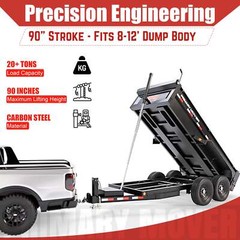 Telescopic Dump Trailer Cylinder Kit – 20 Ton Capacity – 90″ Stroke – Fits 8-12′