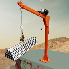 1100 LB Truck-Mounted Crane Hoist Truck-Mounted Crane with 12V Electric Winch