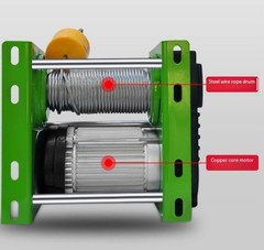220V Wireless Remote Control Crane 1 Ton Electric Hoist Fast Heavy Duty