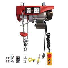 Electric Hoist, 440 Lbs Material Handling Tool, 110V Electric Winch with 14Ft Wi