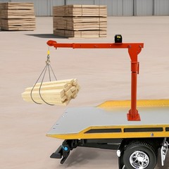 1100 LB Truck-Mounted Crane Hoist Truck-Mounted Crane with 12V Electric Winch