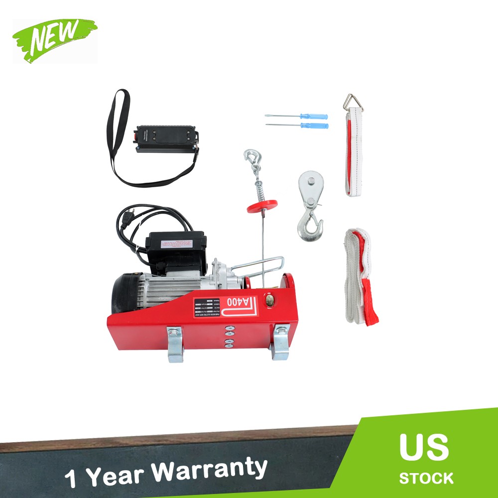 110V 880lbs Automatic Lift Electric Hoist with 328ft Wireless Remote Control