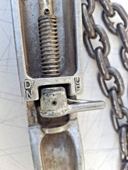 CM 3/4 Ton hoist Puller MODEL B Made in USA.10 ft chain and hooks