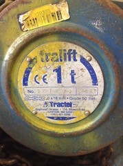 Tractel 1T TraLift Manual Chain Hoist with 20′ Lift, Blue