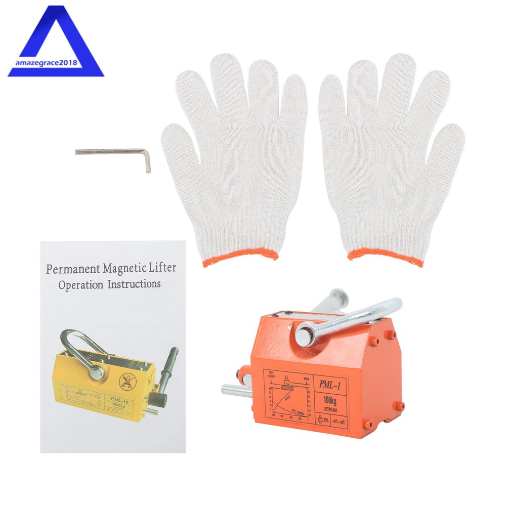 Magnetic Lifter Lifting Magnet 220 lbs 2.5 Safety Factor Neodymium Hoist