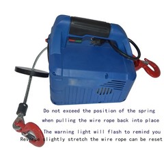 Portable Electric Hoist Wireless Remote 1500W Motor Lifts 450KG 24ft Heavy Duty